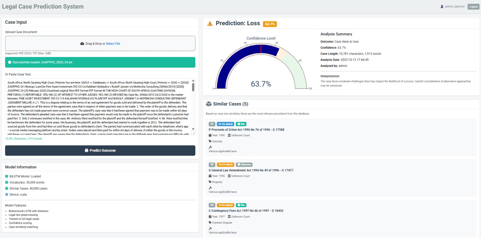 Legal case prediction 2