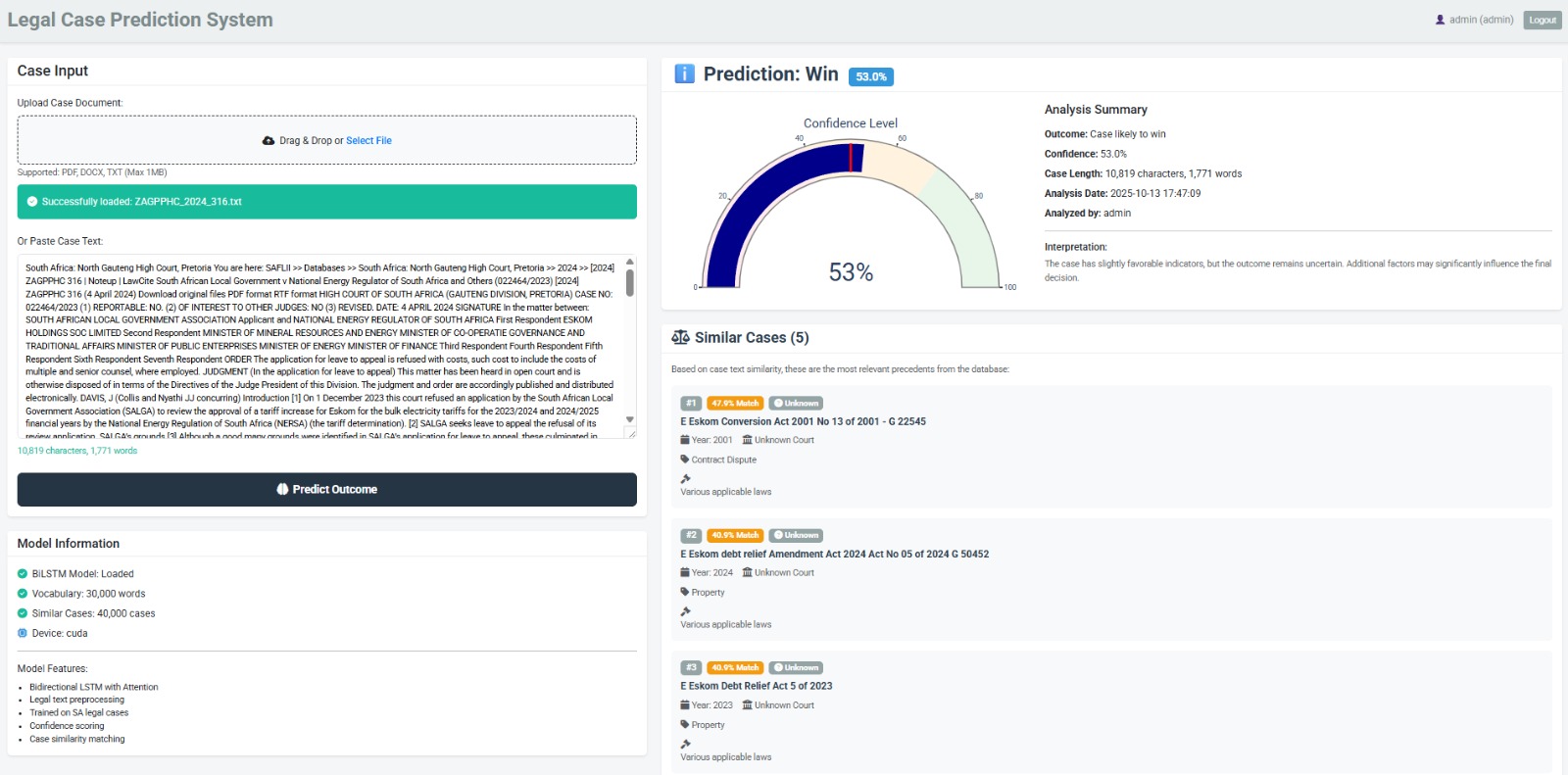 Legal case prediction 4