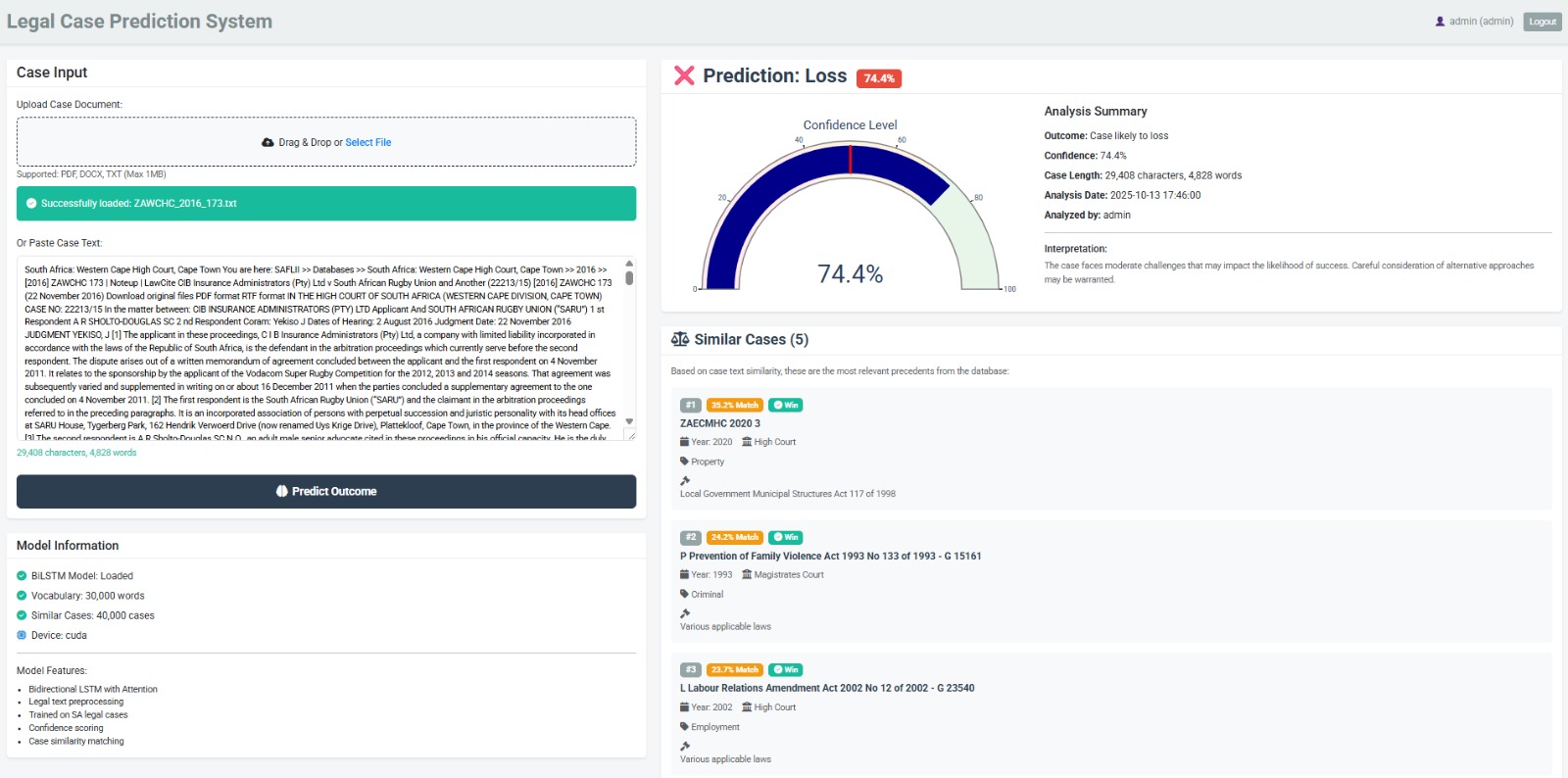 Legal case prediction 5