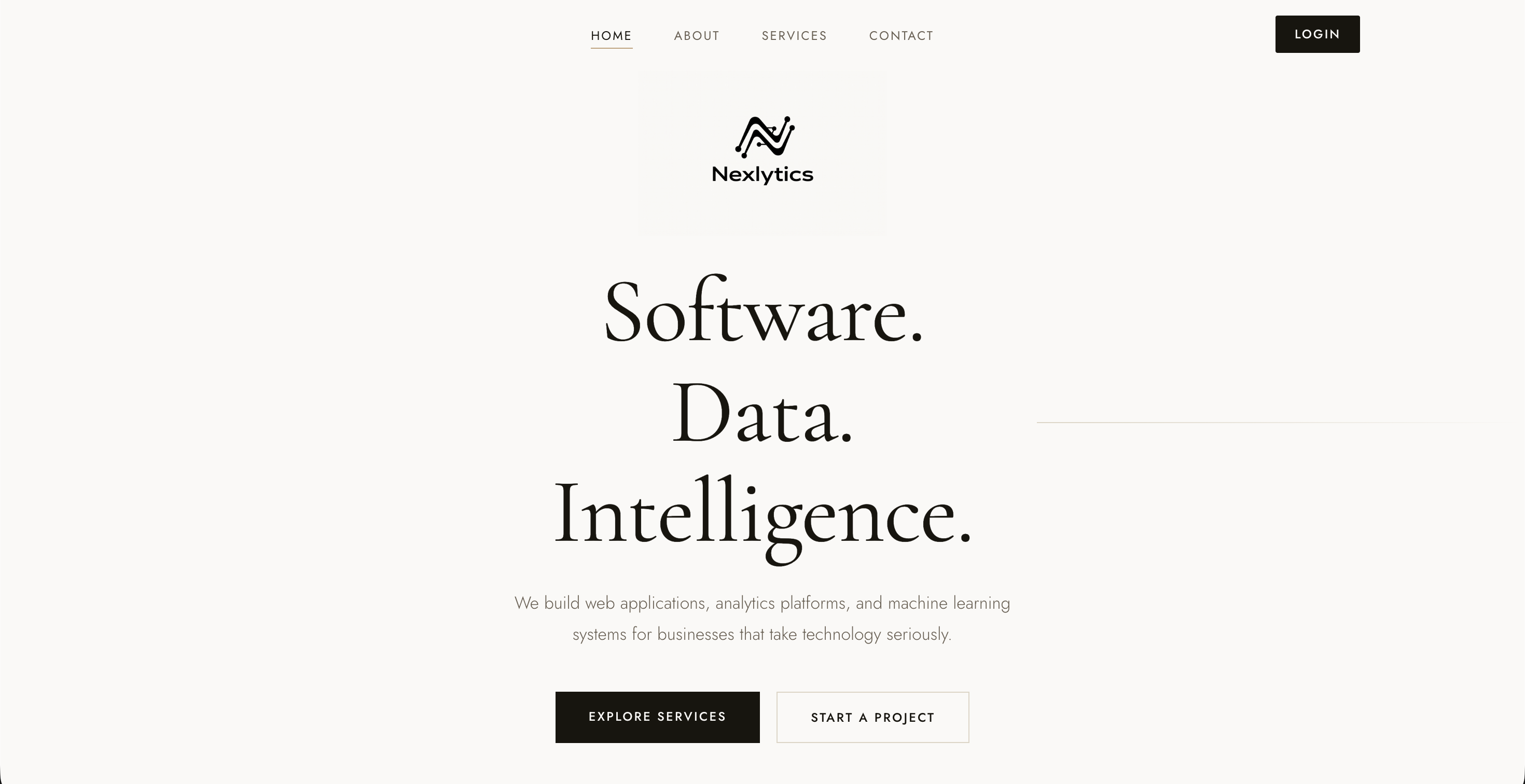 Nexlytics website
